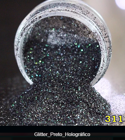 Glitter  Audrei Casatti- Cor: Holográfico Preto