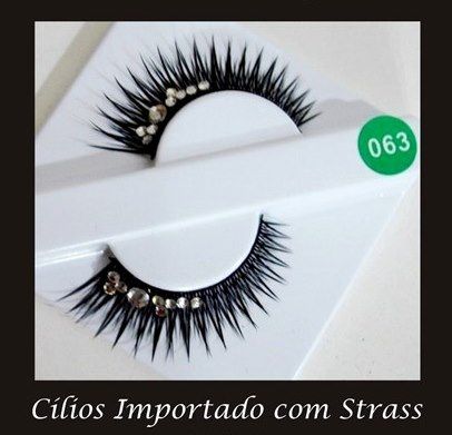 Cílios Importado com Strass- 063